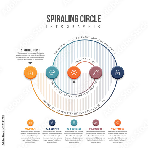 Spiraling Circle Infographic