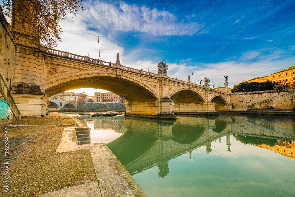Bridge over river in Rome