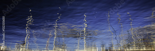 Poles of Yachts in Reflection in the harbour of Ajaccio 