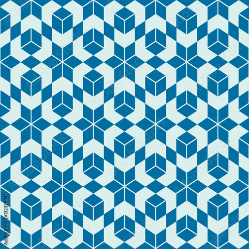 Graphic ethnic ornamental tile, vector repeated pattern made usi