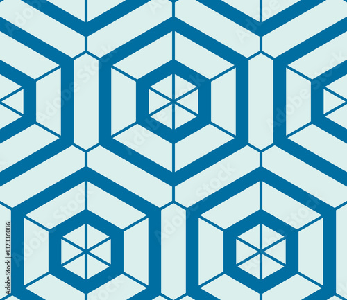 Graphic simple ornamental tile, vector repeated pattern made usi