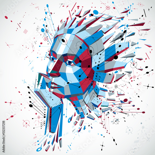 Futuristic 3d vector backgr...