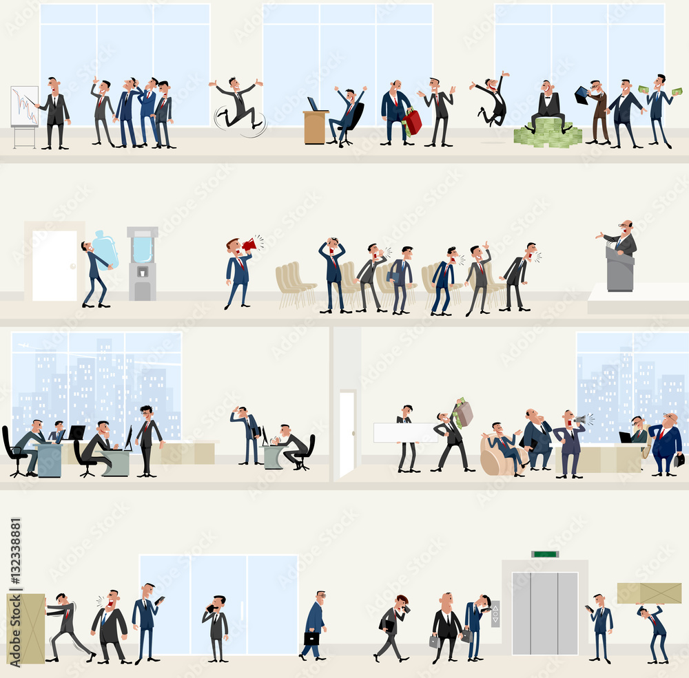 Naklejka premium In big office