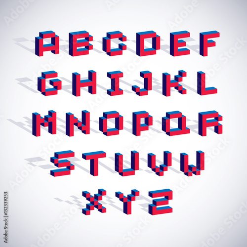 Cybernetic 3d alphabet lett...