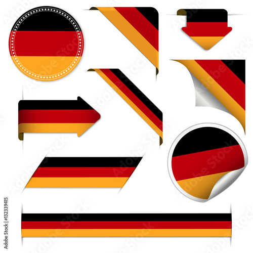 deutsche Flagge Design Elemente