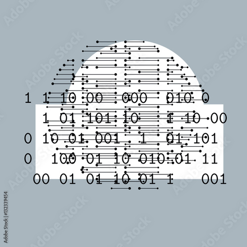 Vector geometric composition, abstract graphic art.