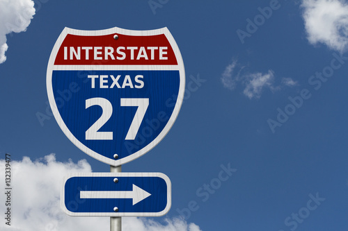 USA Interstate 27 highway sign