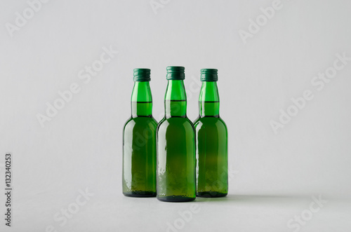 Miniature Spirits/Liquour Bottle Mock-Up - Three Bottles