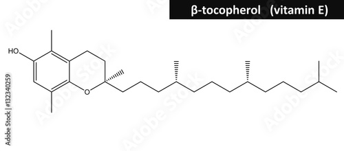 Molecular structure of Tocopherol (vitamin E)