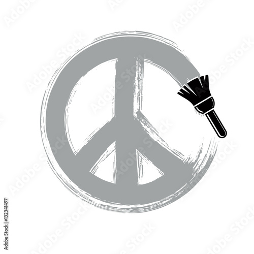Hand-drawn vector peace sig...