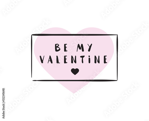 Happy Valentines day typography. Vector design.