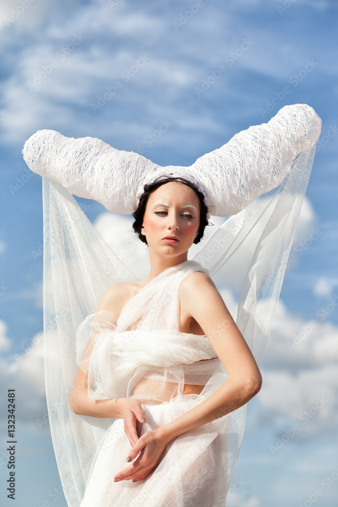 Conceptual image of a girl in the style of Art fashion Conceptual image of a girl in the style of Art fashion