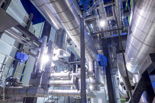Piping with insulation of boiler in power plant