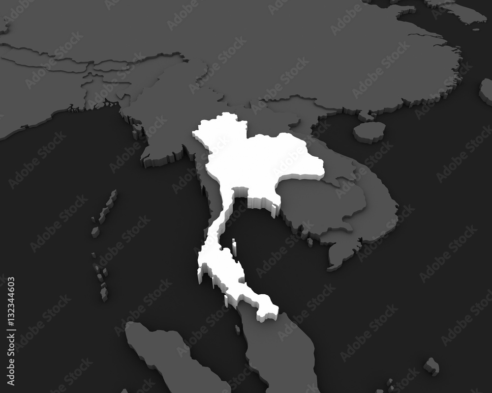 Obraz premium thailand map 3D rendering