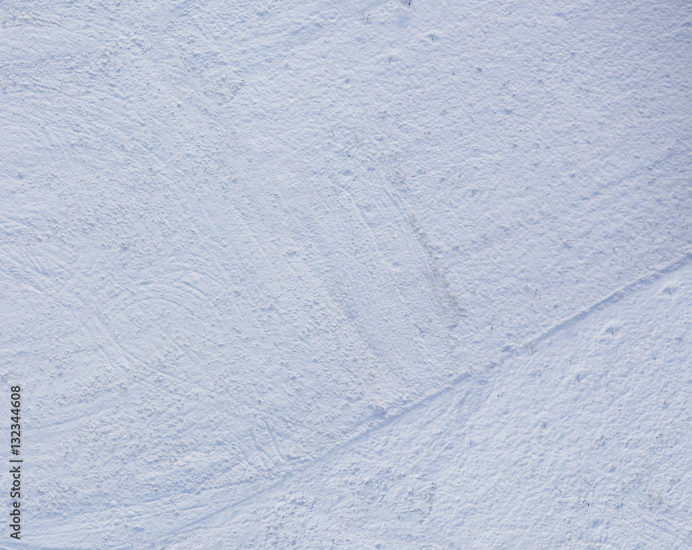 Fototapeta premium Snow texture from top