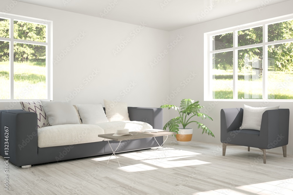White modern interior White modern interior