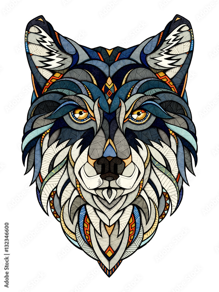Wolf Head Illustration Stock Illustration Adobe Stock