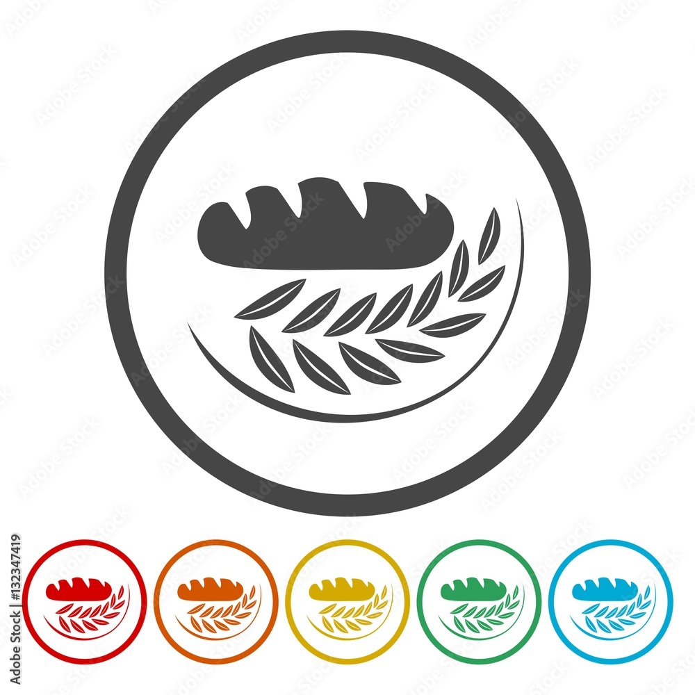 Obraz premium Bread Icon Vector, Bread icon vector illustration