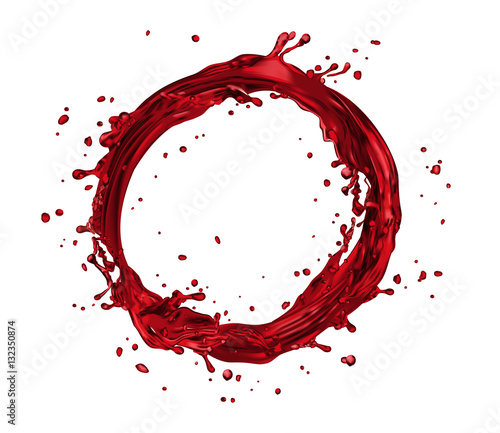 vector wine splash circle