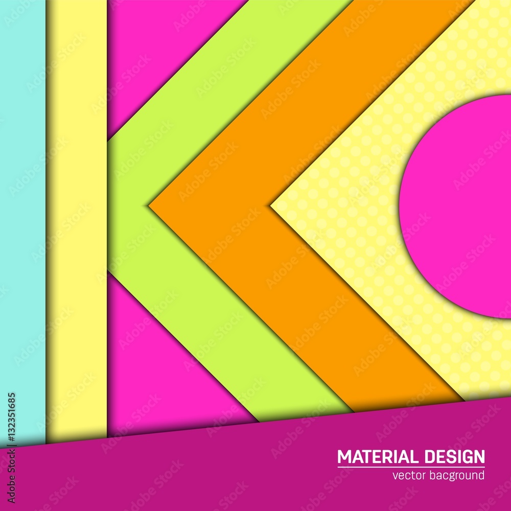 Vector material design background. Abstract creative concept layout ...