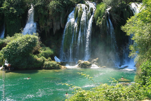 Fototapeta Naklejka Na Ścianę i Meble -  Kravice waterfalls and Trebizat river in Bosnia and Herzegovina