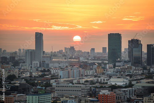 Bangkok city skyline at sunrise