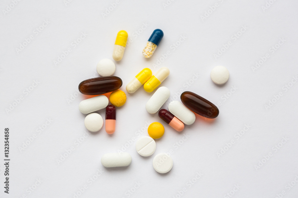 Pills isolated on a white background Pills isolated on a white background