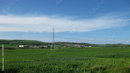 Paisajes rústicos, pueblos.