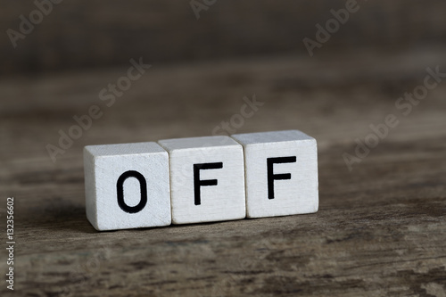 Fotografija Off, written in cubes