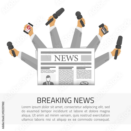 Breaking news illustration.