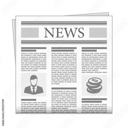 Folded newspaper news with articles.