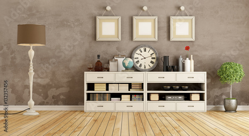 Retro room with sideboard