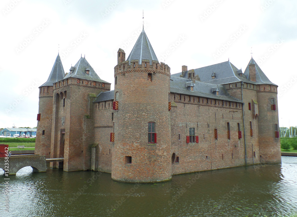 The Muiderslot or Castle of Muiden, the famous medieval castle in Netherlands 