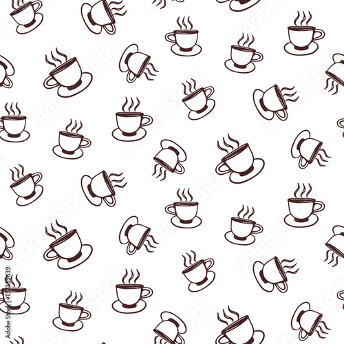 Coffee cup seamless pattern