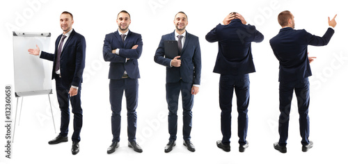 Collage of business trainer...