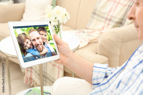 Video call and chat concept...