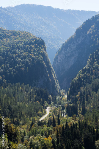 road in a mountain gorge