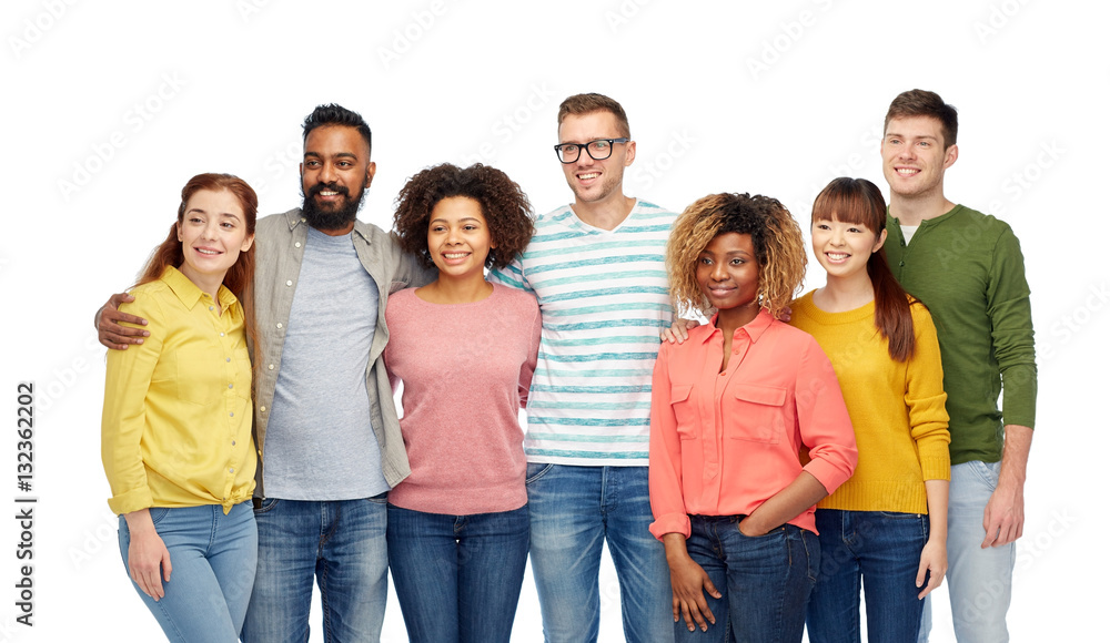 international group of happy smiling people international group of happy smiling people