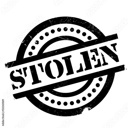 Stolen rubber stamp. Grunge design with dust scratches. Effects can be easily removed for a clean, crisp look. Color is easily changed.