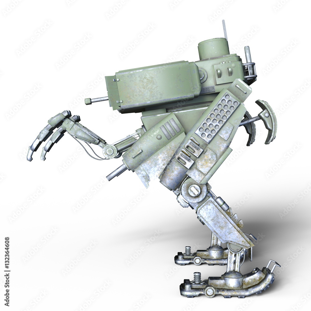 Naklejka premium 戦闘ロボット