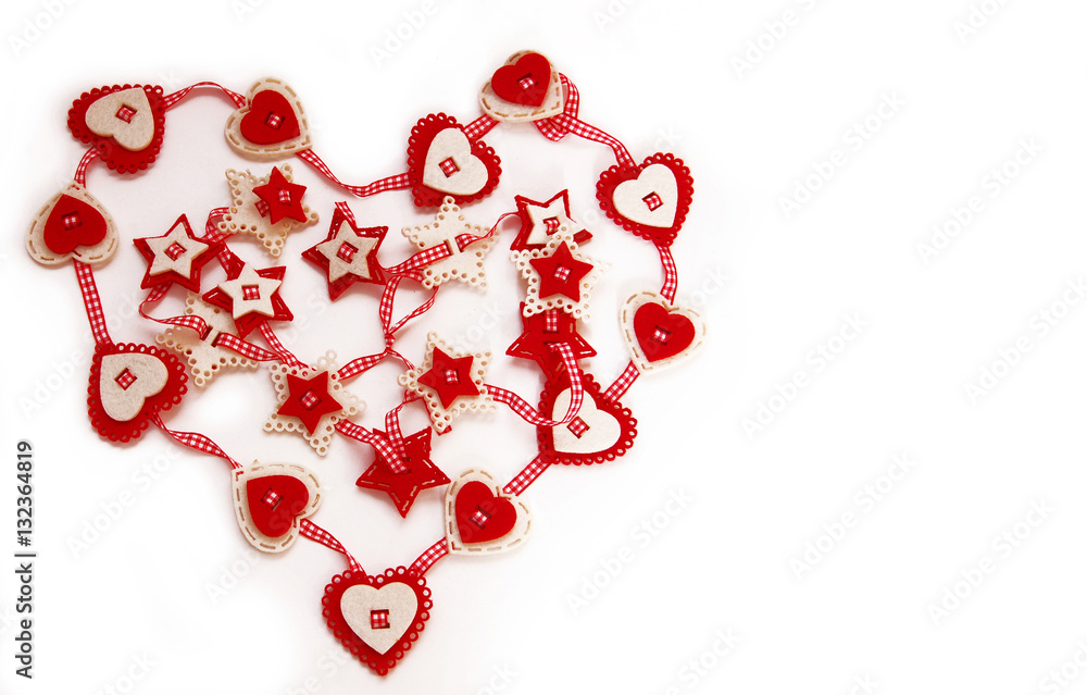 Beautiful background of hearts for Valentine's Day. Place for text.
