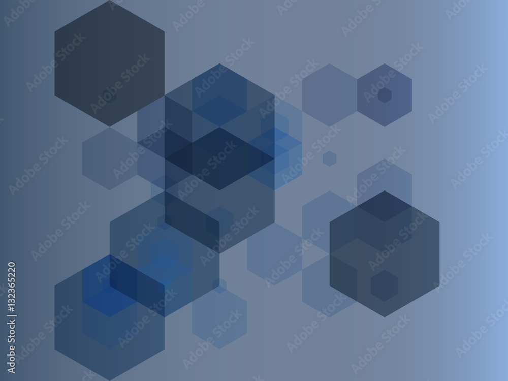 Geometric grey-blue hexagonal background Geometric grey-blue hexagonal background