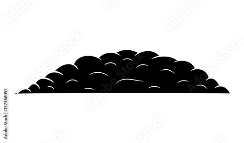 pile of ground silhouette vector symbol icon design.