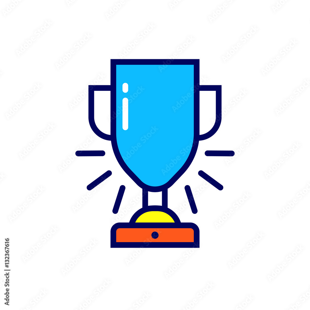 Linear award icon. Pictogram in outline style. Vector modern flat design element for mobile application and web design.