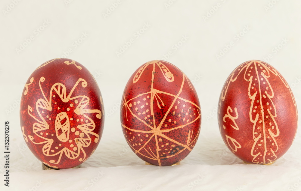 Wax painted Easter eggs Wax painted Easter eggs