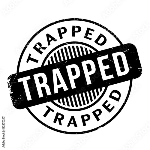 Trapped rubber stamp. Grunge design with dust scratches. Effects can be easily removed for a clean, crisp look. Color is easily changed.