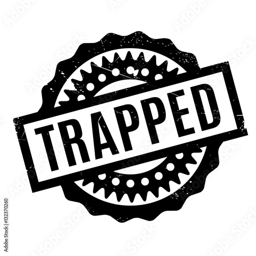 Trapped rubber stamp. Grunge design with dust scratches. Effects can be easily removed for a clean, crisp look. Color is easily changed.