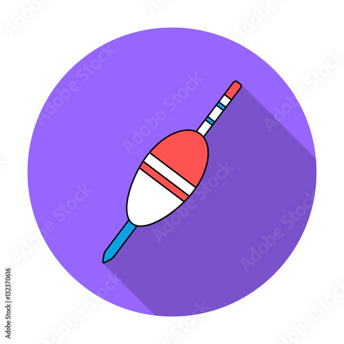 Fishing float icon in flat style isolated on white background. Fishing symbol stock vector illustration.