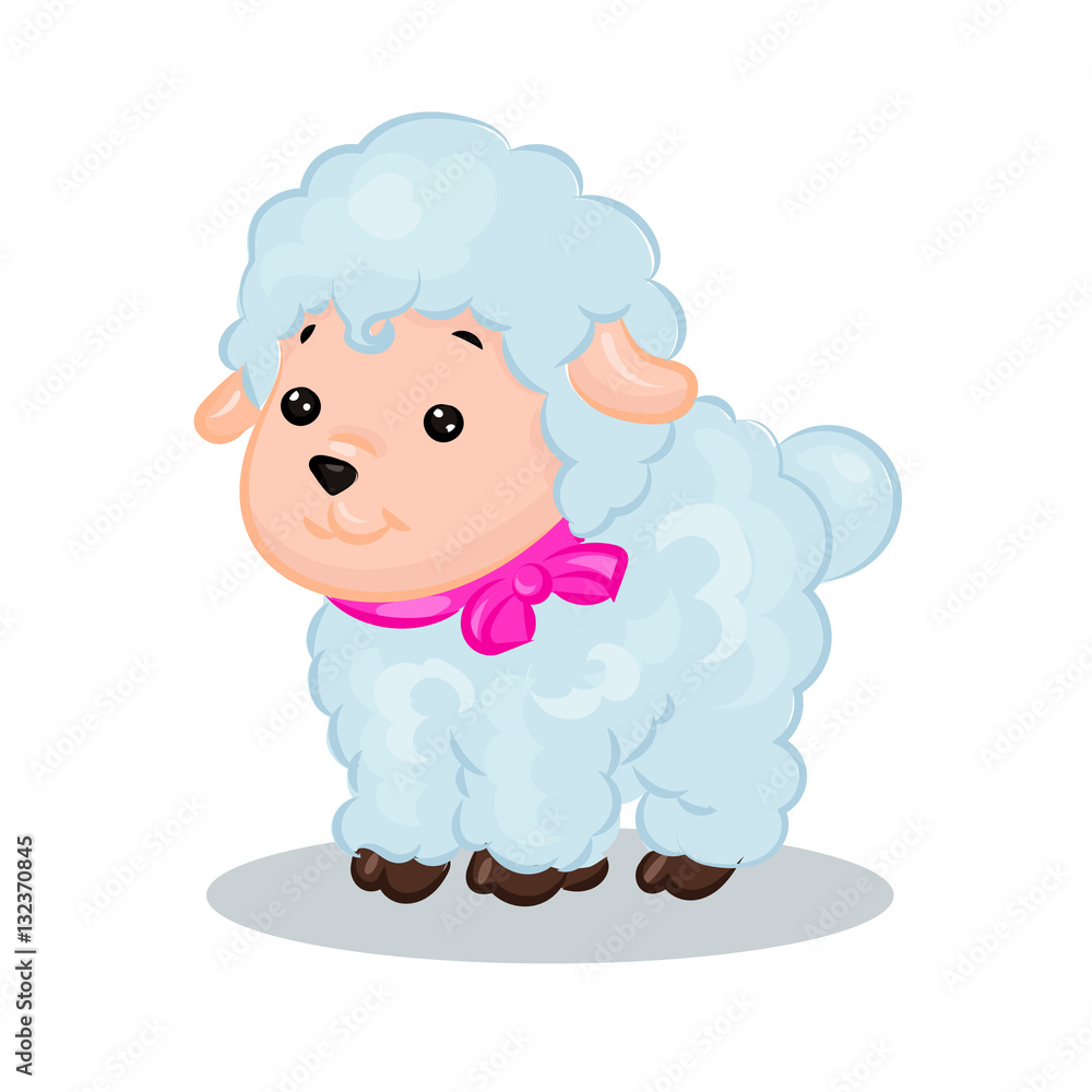 cute cartoon vector sheep lamb at the white background cute cartoon vector sheep lamb at the white background