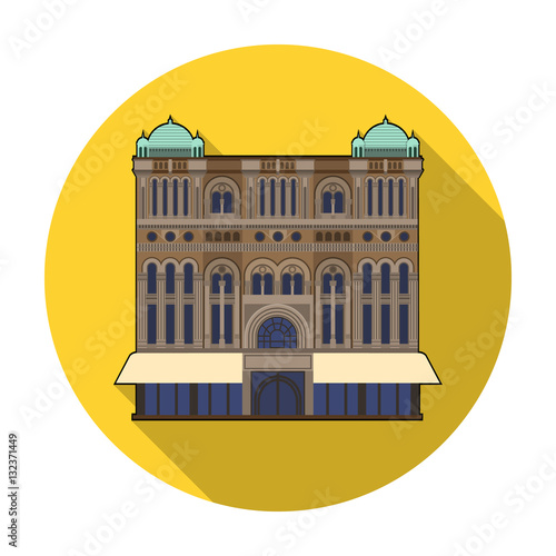 Queen Victoria Building icon in flat style isolated on white background. Australia symbol stock vector illustration. photo